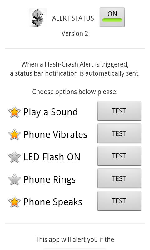 Flash Crash Alert PRO Screen 1