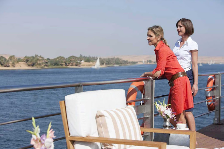Spend an afternoon on board the River Tosca taking in the scenery as you make your journey along the Nile River in Egypt.