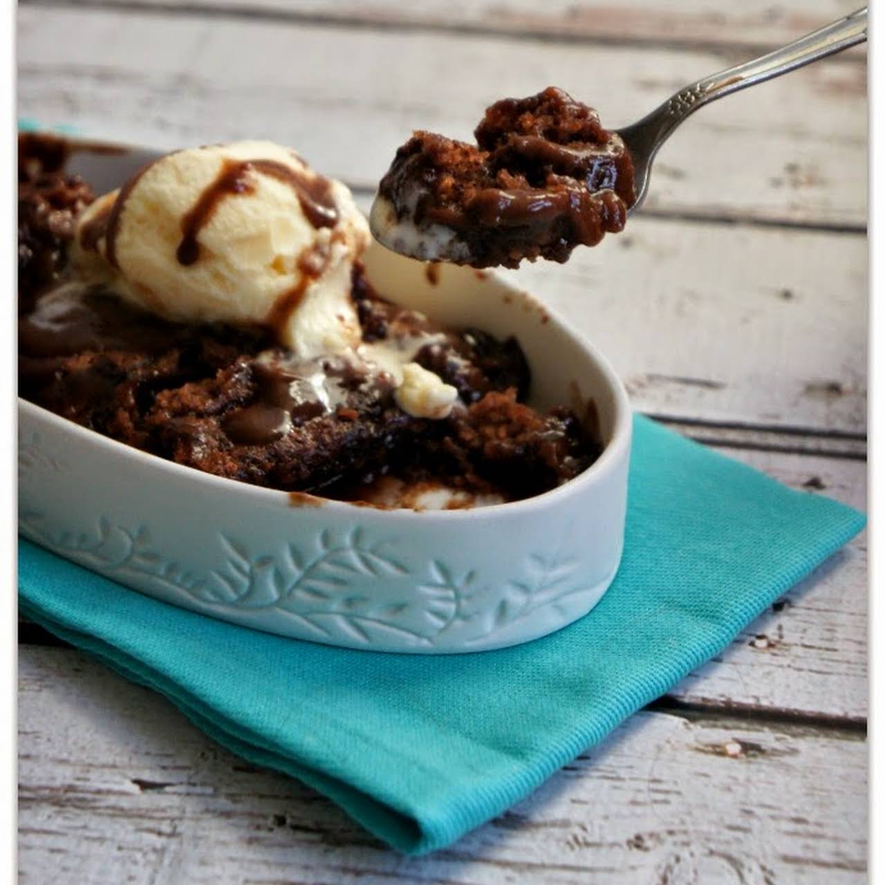 Recipe for Slow Cooker Hot Fudge Brownie Cake