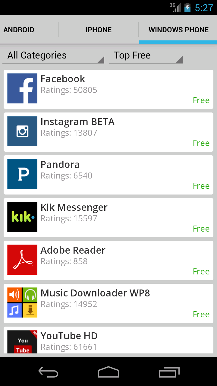 Mobile App Store Screen 3