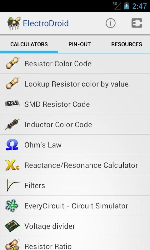 ElectroDroid Pro - screenshot