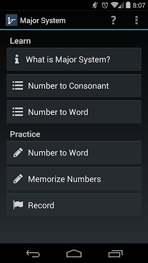 Mnemonic Major System