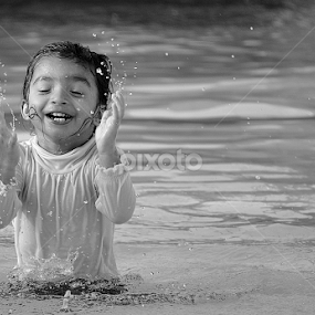 Inner joy by Dr .Ghanshyam Patel - Black & White Portraits & People