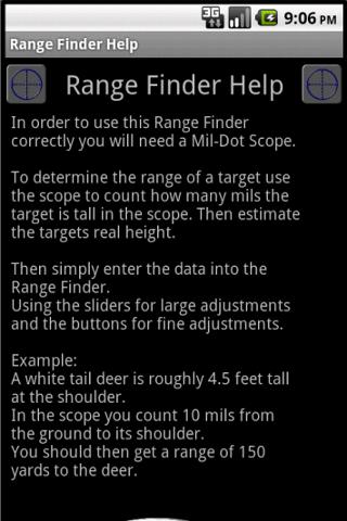 Range Finder Pro Screen 2