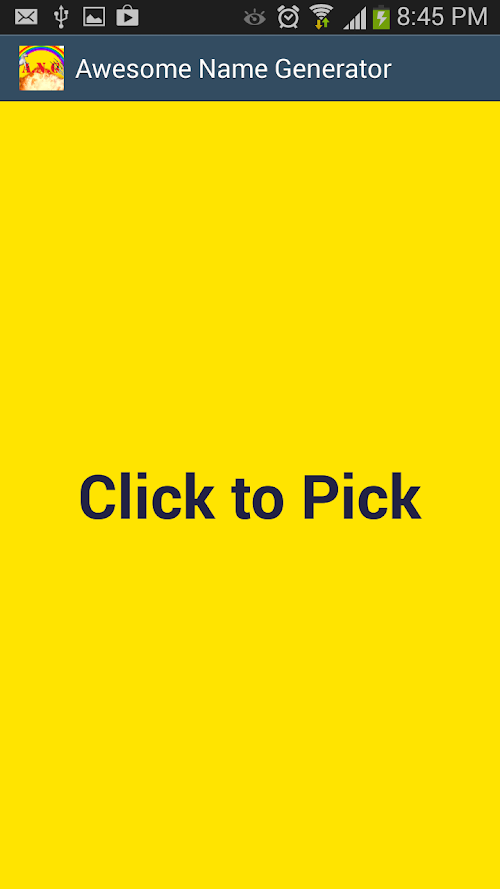 Android application Awesome Name Generator screenshort