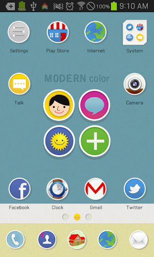 Modern Color go launcher theme