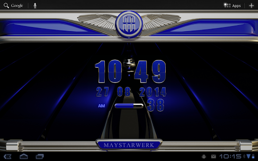 【免費個人化App】Digi Clock Widget Blue Star-APP點子