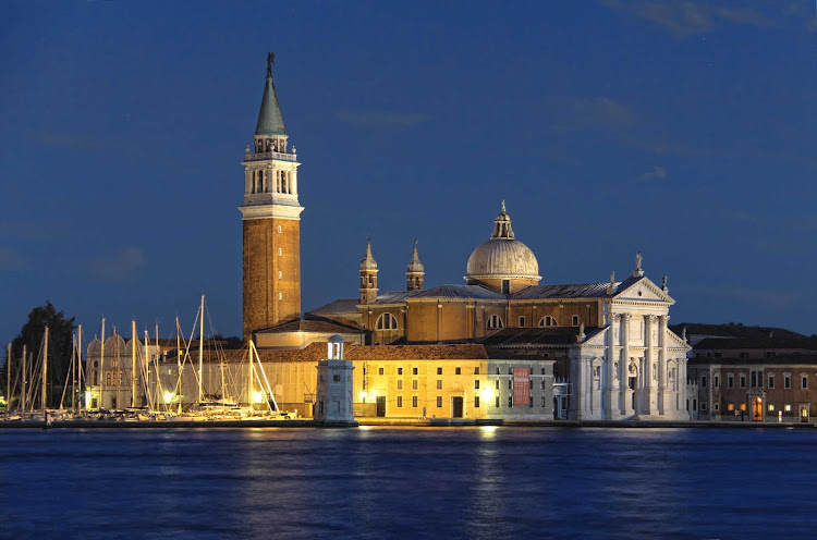 Nightfall at St. Mark's Square in Venice, Italy.