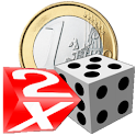 Coins and Dice 3D logo