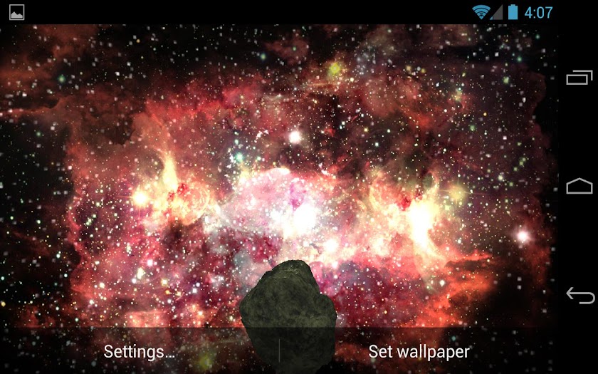 Asteroid Apophis vs Galaxy LWP Screen 3