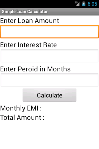 Simple Loan Calculator