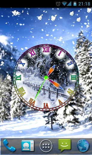 【免費個人化App】Winter Snow Clock LWP-APP點子