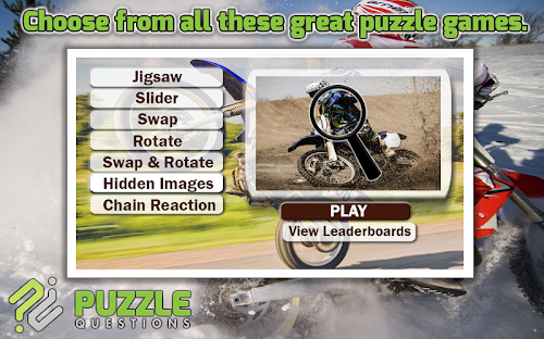 Android application Motocross Puzzle Games screenshort
