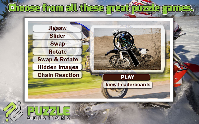 Motocross Puzzle Games Screen 1