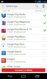 System app remover (root needed) Captura de tela 1