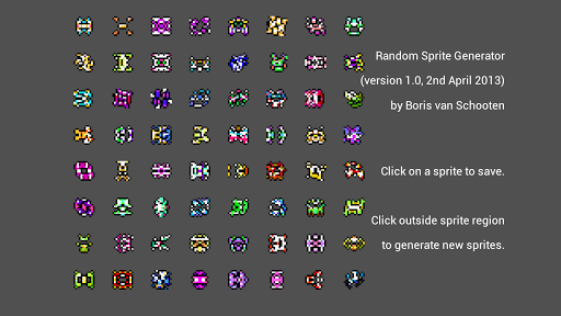 Random game sprite generator