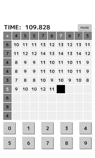 百マス足し算 〜 ペンシル系の脳トレパズルゲーム