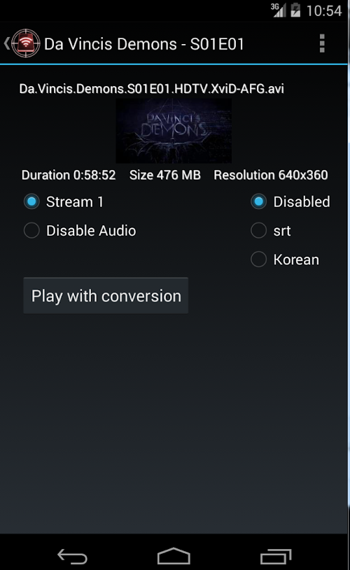 Android application AirVid Pro screenshort