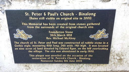 Memorial Of St Peter & Paul's Church,  Binalong
