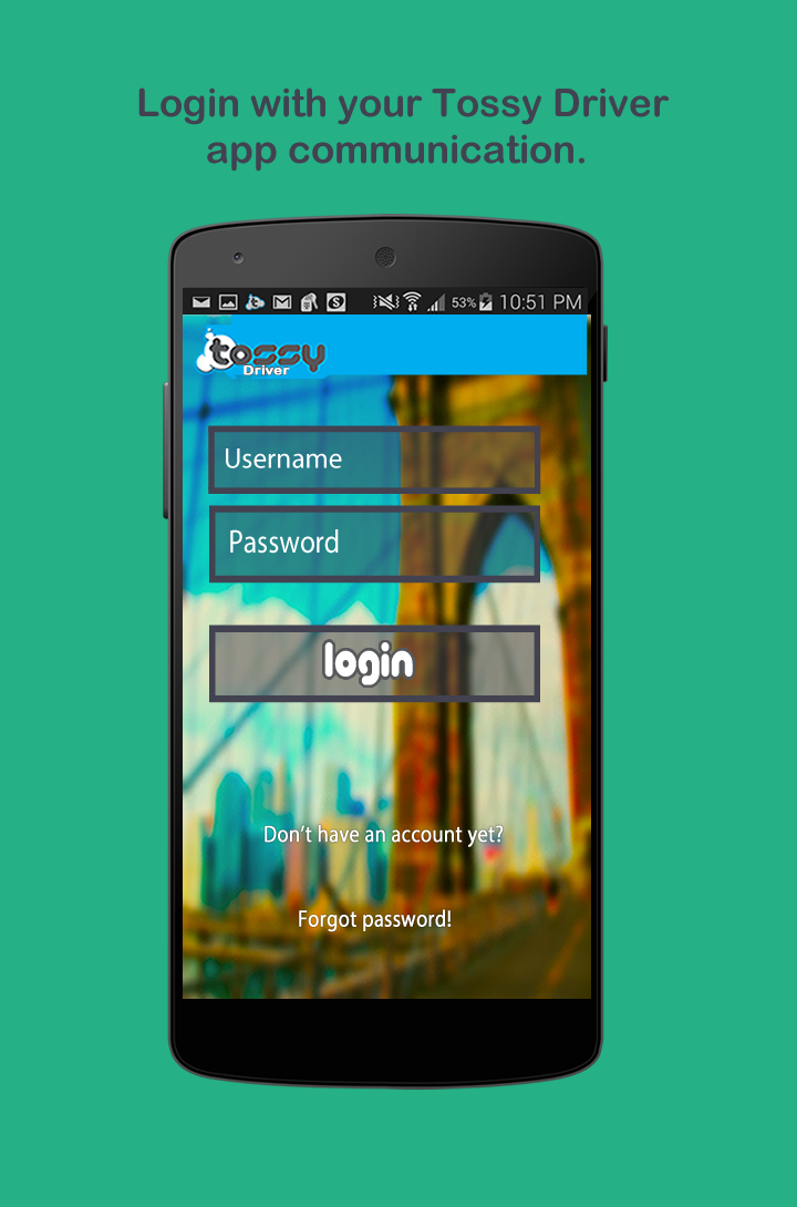 Android application Tossy Driver screenshort