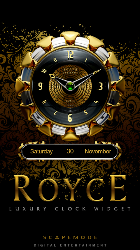 Android application ROYCE Luxury Clock Widget screenshort