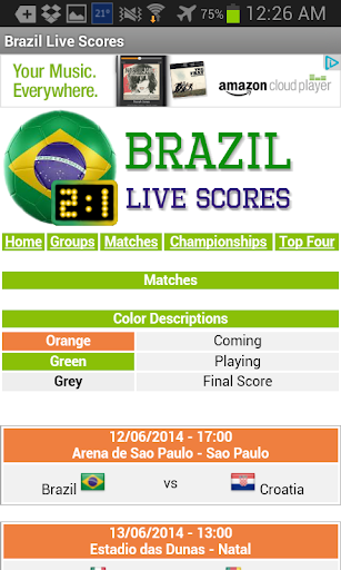 【免費體育競技App】Brazil Live Scores-APP點子