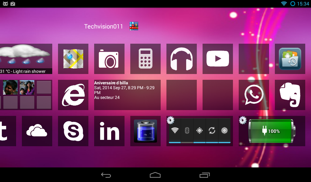 Home8+ like Windows 8 Launcher - screenshot