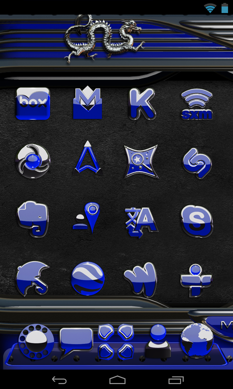 Next Launcher Theme dragon bl Screen 2