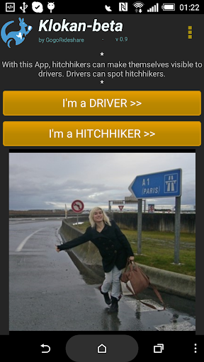 Klokan-beta hitchhiking
