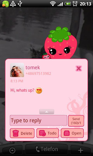 【免費個人化App】GO SMS Sweet Strawberry Theme-APP點子