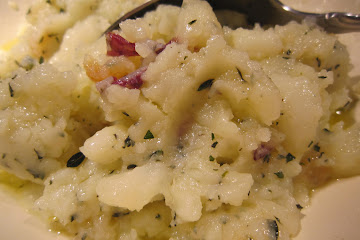 Smashed Truffled Potatoes with Roasted Garlic
