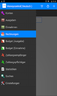 Android-Anwendung Moneycontrol - Family budget Screenshot