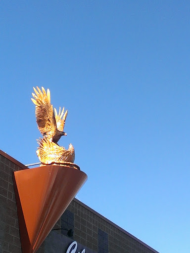 Wooden Eagle Sculpture