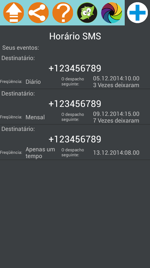    SMS Scheduler- screenshot  