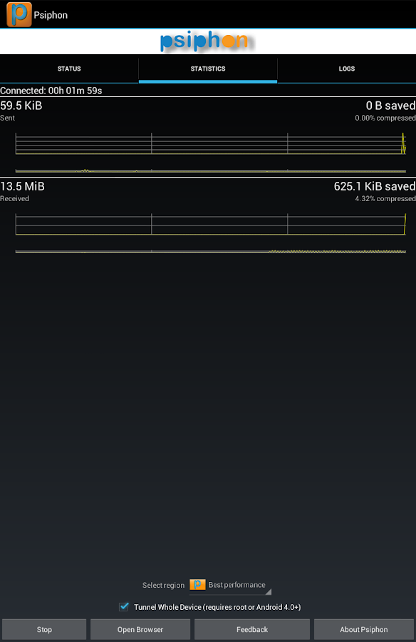   Psiphon: captura de tela 