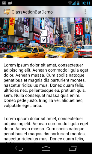 GlassActionBar Demo