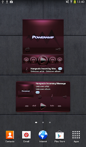 Poweramp widget BLACK Bordeaux