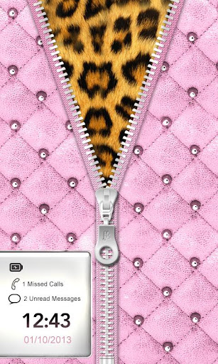 【免費個人化App】Luxury Pink Zipper Lock Screen-APP點子