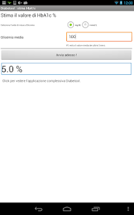 Screenshot dell'applicazione Android DIABETooL HbA1c