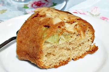 Rhubarb and Marzipan Cake