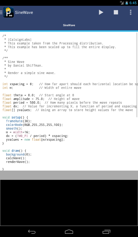 APDE - Android Processing IDE - screenshot