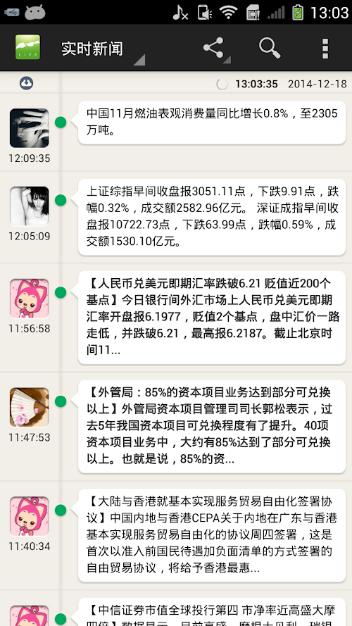 Android application Wallstreet Breaking News screenshort
