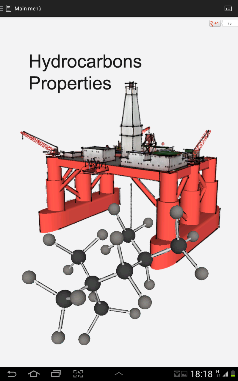 Hydrocarbons properties Screen 1