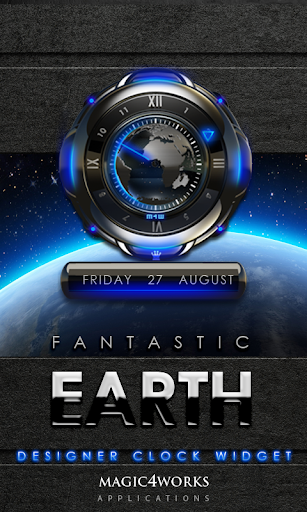 Earth designer Clock Widget