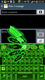 How to mod GO Keyboard Green Tech Theme Varies with device unlimited apk for android