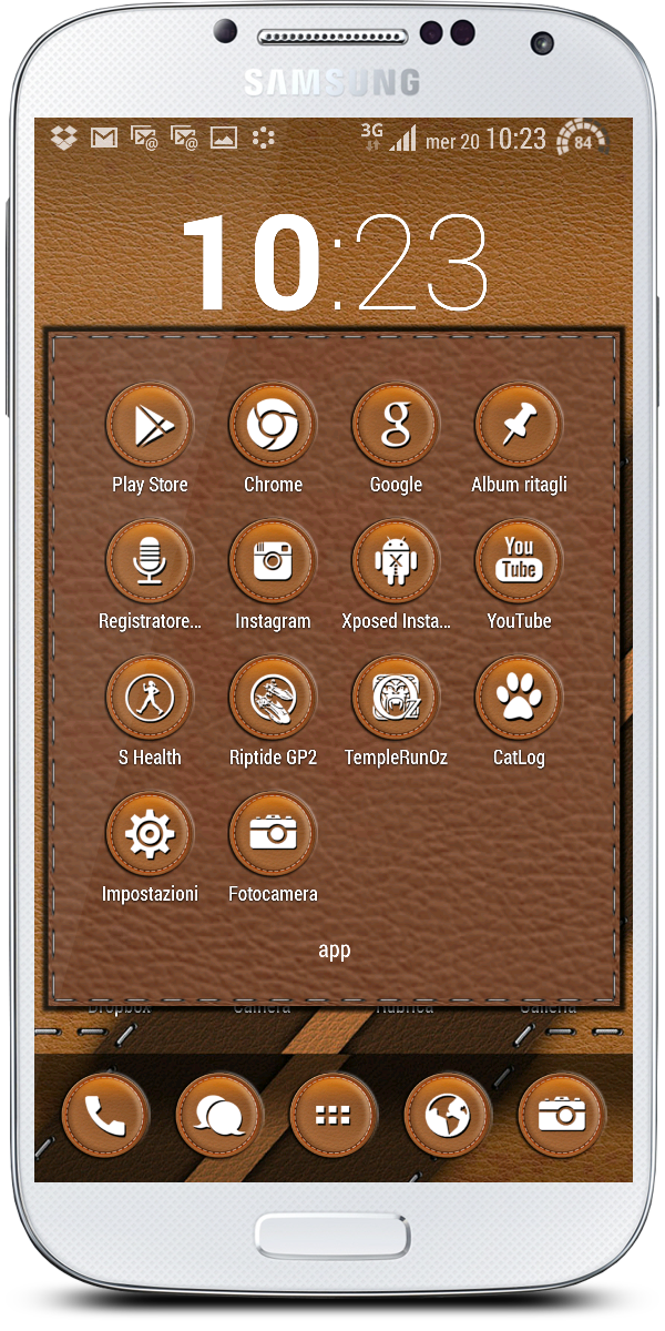 Leather Brown Theme Screen 2