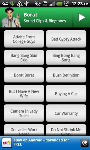 Borat Soundboard Android app Screenshot 1