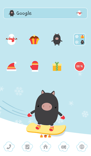 littlepiggy winter dodol theme