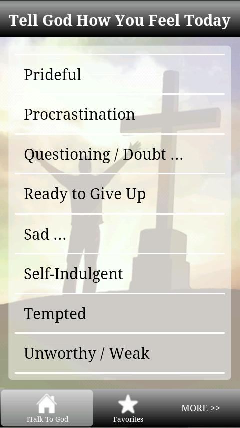 ITalk to God (MSG,NRSV,NASB) Screen 1