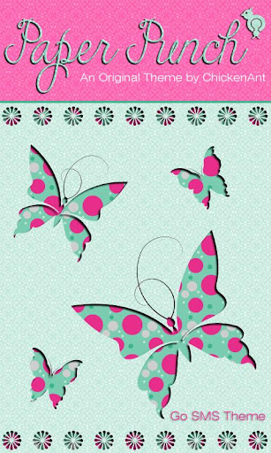 Spring Butterfly Theme GO SMS